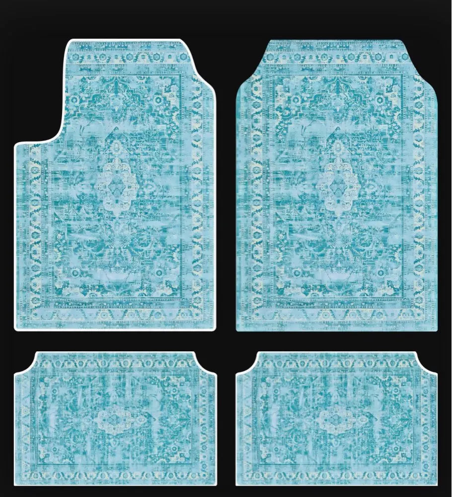 Set of Bohemian Style Floor Mat Universal Size Car Foot Mat American Retro Rugs image 28