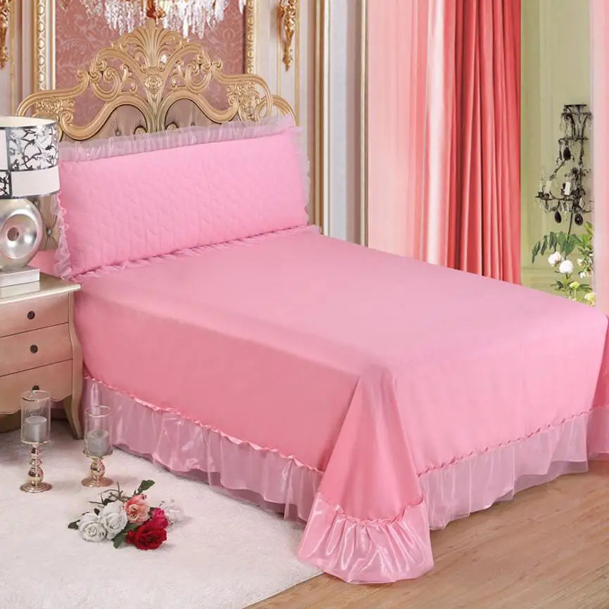 Luxury Princess Wedding Bedding Set King Queen Size Pink Red Lace Jacquard Satin Duvet Cover Bedspread Bed Sheet Pillowcases