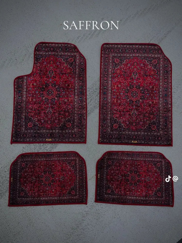 Set of Bohemian Style Floor Mat Universal Size Car Foot Mat American Retro Rugs  image 16