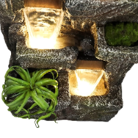 Outdoor Garden Water Fountain 55.5 Inch 4 Tiers Cascading Decor Water Feature with Submersible Pump Relaxation