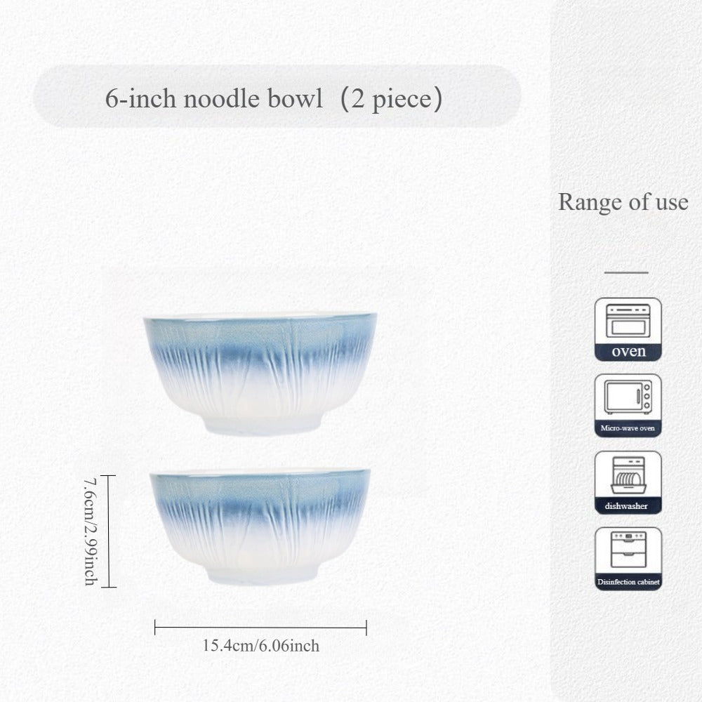 Handmade Ceramic Dinnerware Sets-Reactive Glaze Plates Bowls, Dishwasher Microwa image 7
