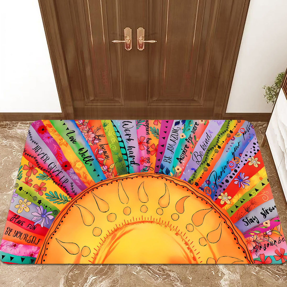VIKAMA Crystal Velvet Floor Mat Retro Entrance Door Door Dirt Resistant And Easy image 11