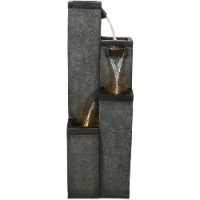 Modern Floor-Standing Water Fountain , Indoor Outdoor Water Fountain with Lights image 2