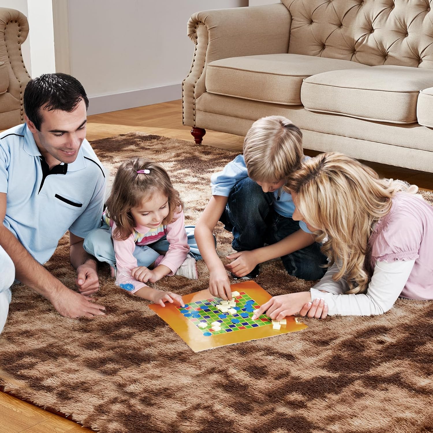 Silk Wool Rug Bedroom Living Room Carpet Children Shag Furry Area Carpet Prayer  image 1