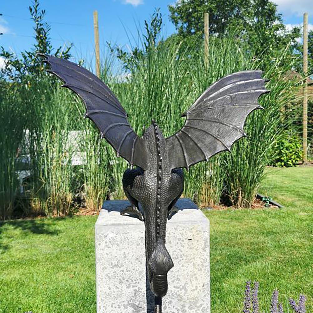 Garden Dragon Statue Fountain Dragon Ornament Resin Water Feature Sculpture for  image 5