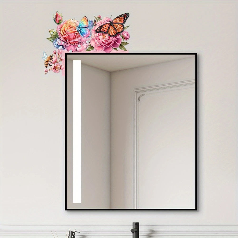 Cute Wooden Butterfly Rose Flower Over The Door Sign Handmade COMPLETED, SEALED image 2