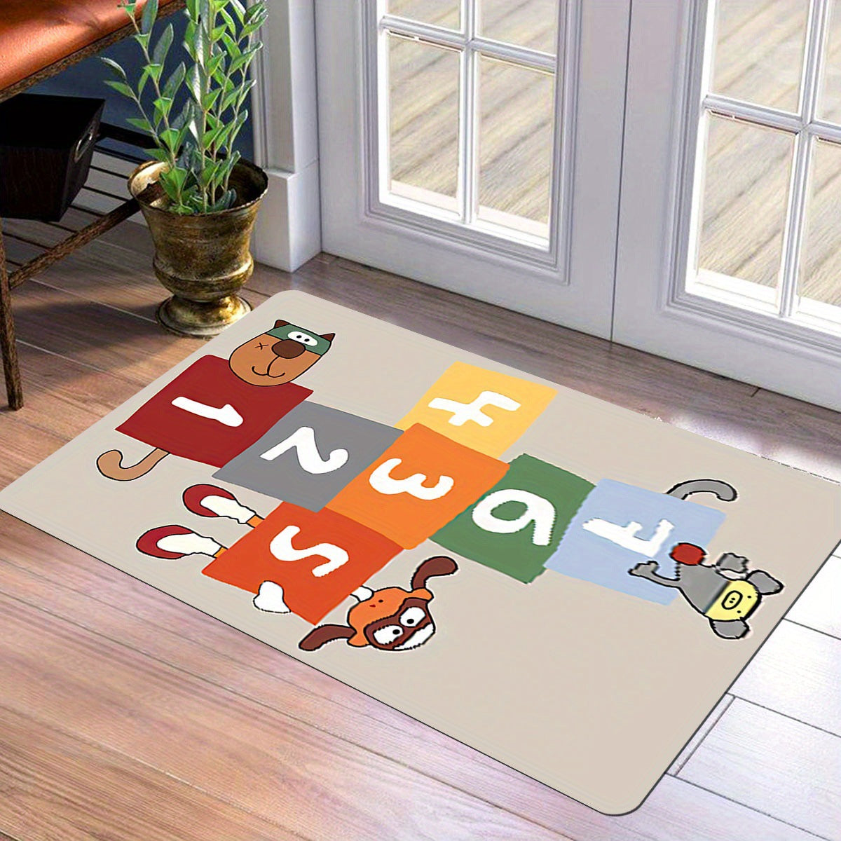 VIKAMA Crystal Velvet Floor Mat Retro Entrance Door Door Dirt Resistant And Easy image 6