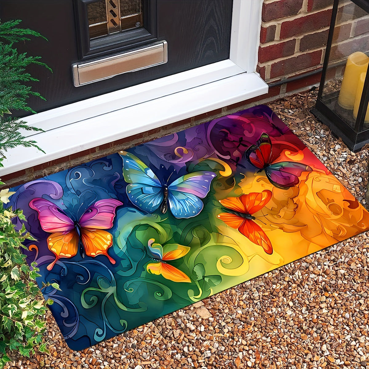 VIKAMA Crystal Velvet Floor Mat Retro Entrance Door Door Dirt Resistant And Easy image 12