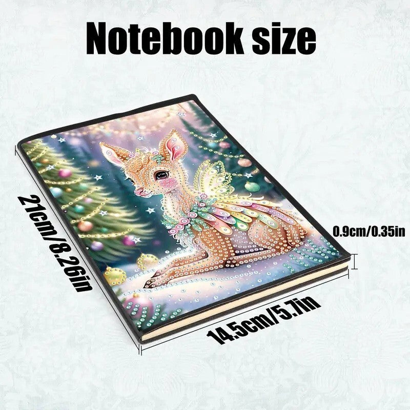Baby Deer Fawn Notebook, Journal, Sketchbook Diamond Jewel Art COMPLETED image 1