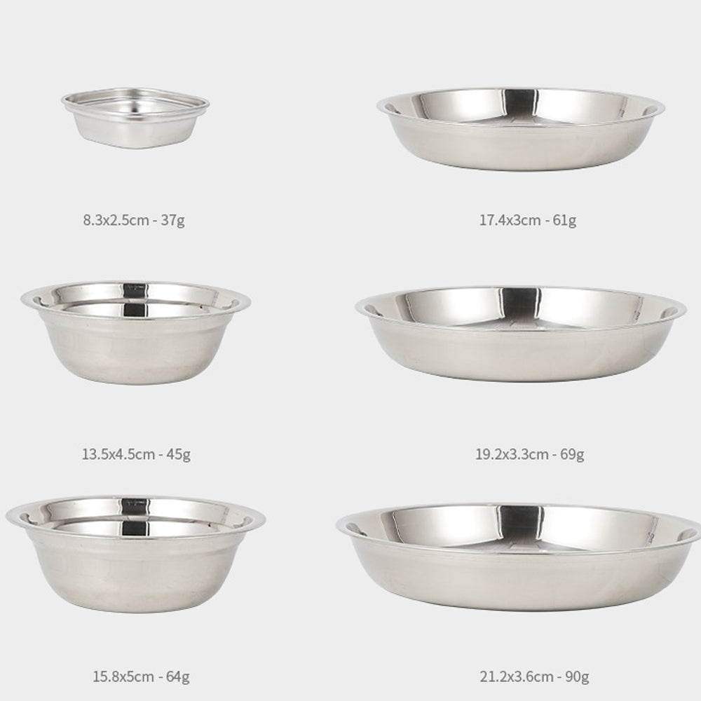 17/22Pcs Set Camping Stainless Steel Dinner Dish Plate Durable Outdoor Picnic Ta image 4
