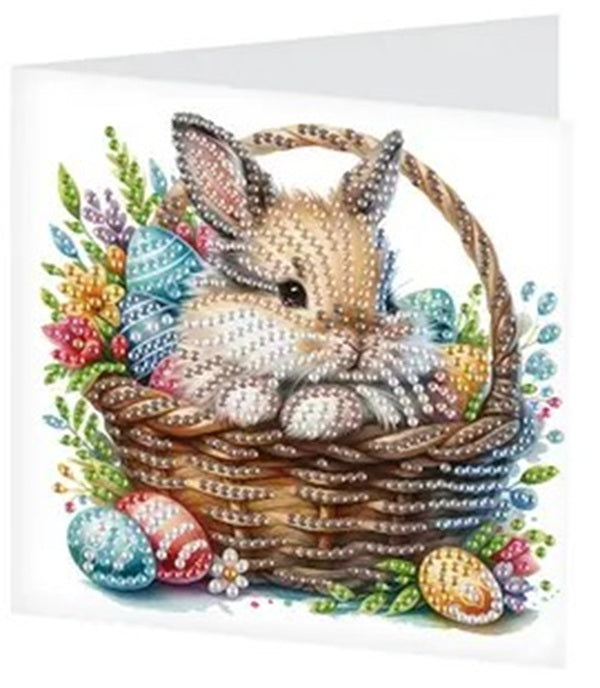 Easter Rabbit Eggs Basket Greeting Cards Jewel Art COMPLETE U CHOOSE image 9