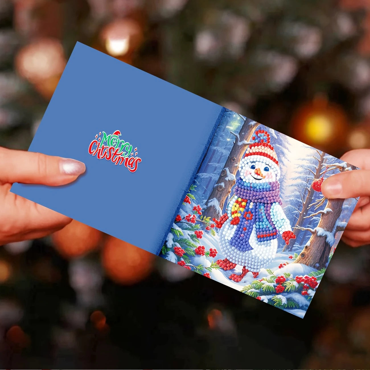 12pcs Diamond Painting Handmade Christmas Greeting Cards, COMPLETED & SEALED image 4