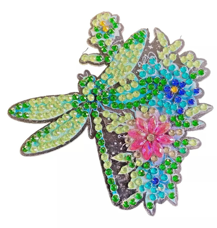 8pcs Dragonfly Diamond Jewel Art for Refrigerators Magnetic Completed image 4
