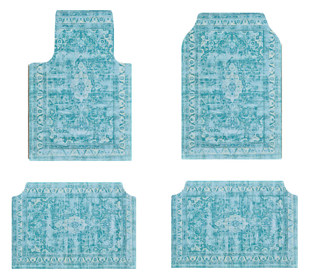 Set of Bohemian Style Floor Mat Universal Size Car Foot Mat American Retro Rugs  image 9