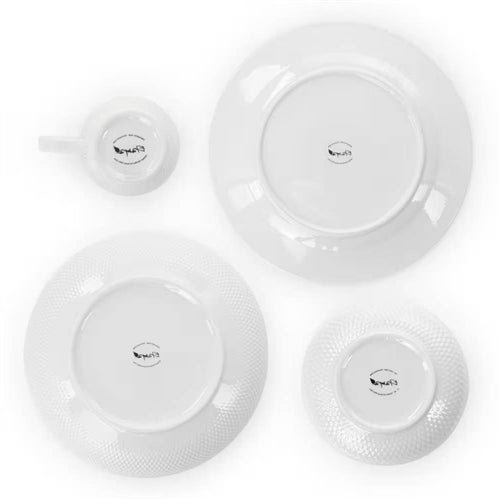 18-Piece White Porcelain Dinnerware Set with Plates Bowls Mugs - Service for 4 image 4