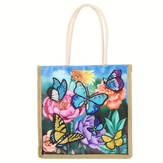 Butterfly Handbag Diamond Jewel Art Painting COMPLETED image 0