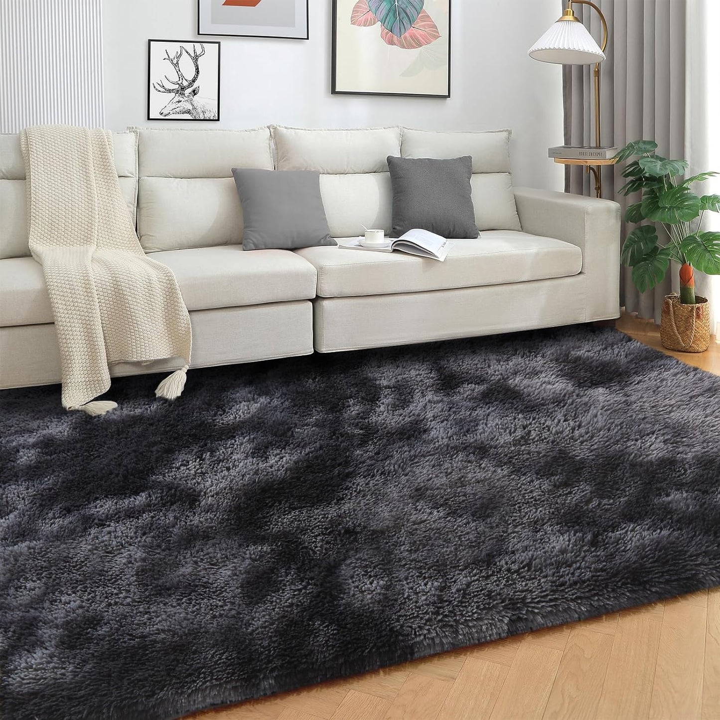 Silk Wool Rug Bedroom Living Room Carpet Children Shag Furry Area Carpet Prayer  image 12