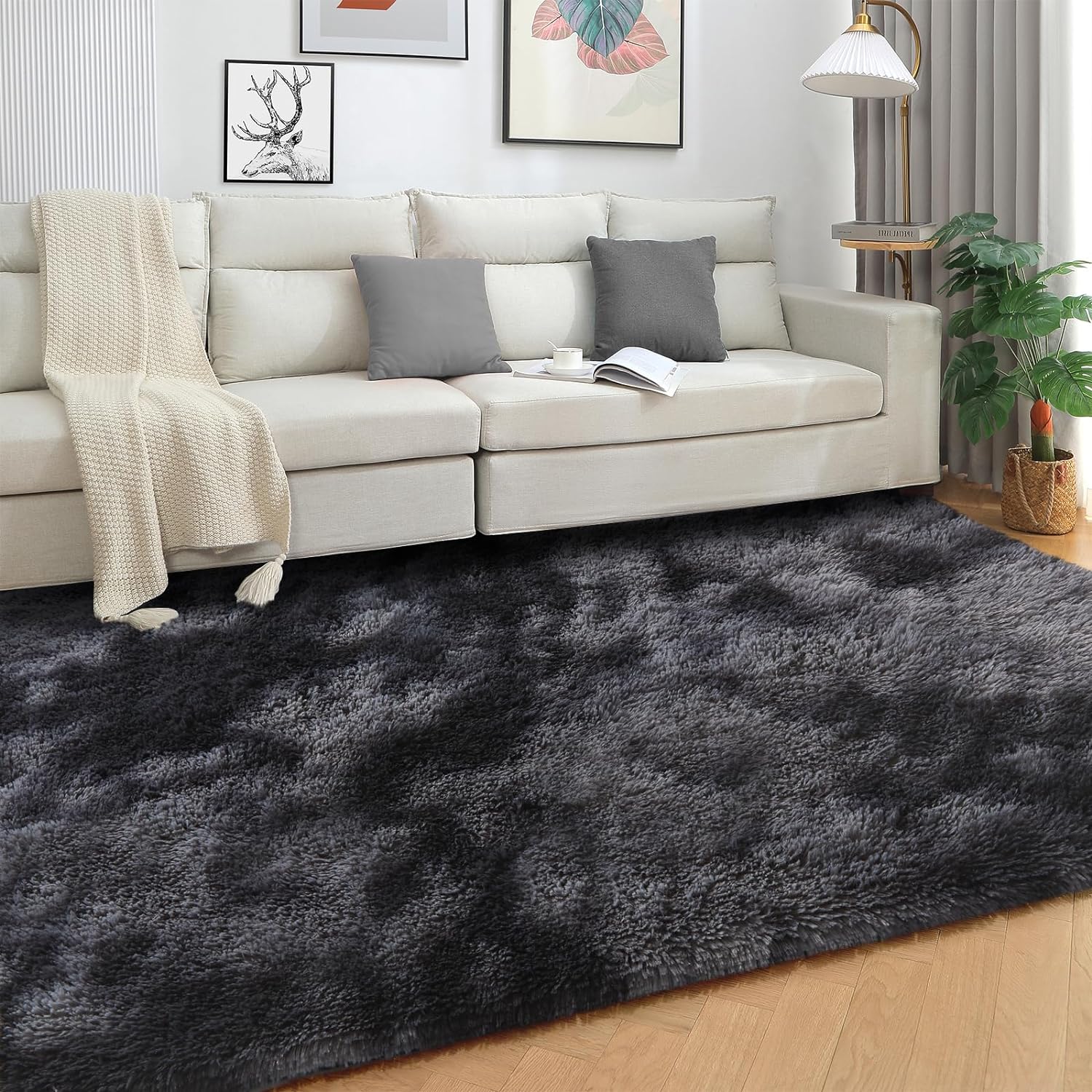 Silk Wool Rug Bedroom Living Room Carpet Children Shag Furry Area Carpet Prayer  image 12