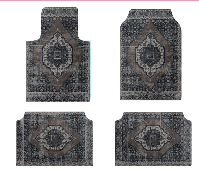 Set of Bohemian Style Floor Mat Universal Size Car Foot Mat American Retro Rugs  image 7