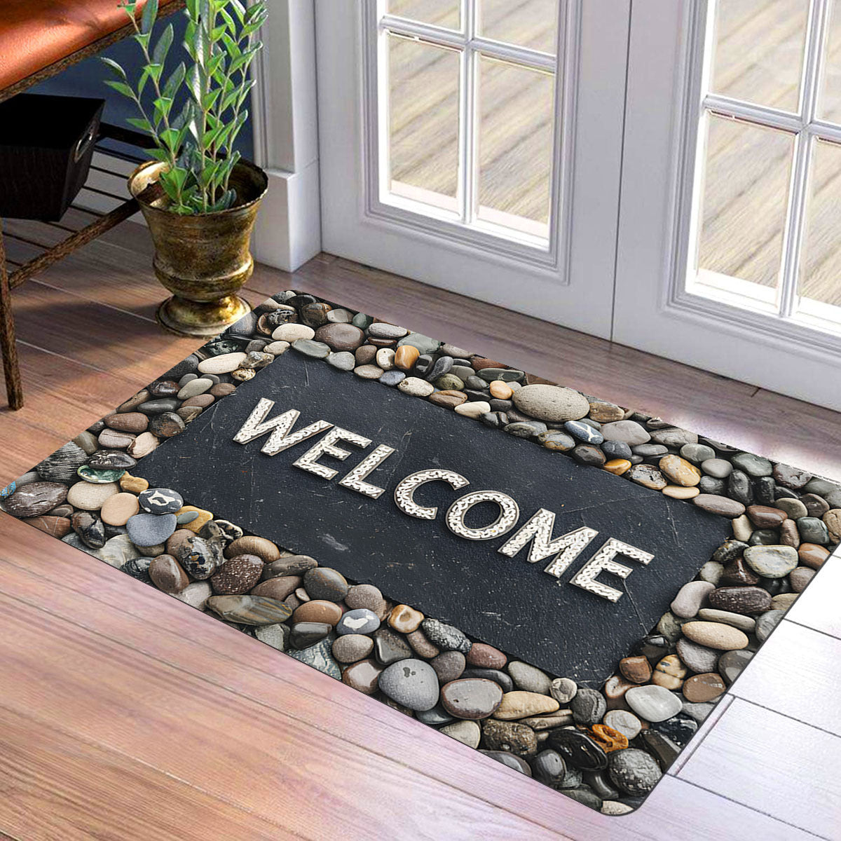 VIKAMA Crystal Velvet Floor Mat Retro Entrance Door Door Dirt Resistant And Easy image 3