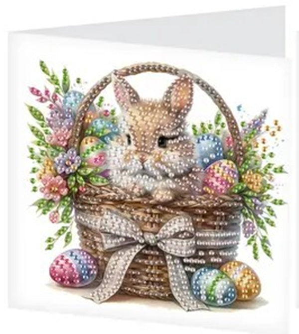 Easter Rabbit Eggs Basket Greeting Cards Jewel Art COMPLETE U CHOOSE image 10