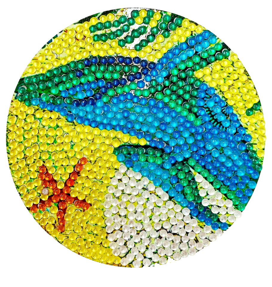 8 Pcs Ocean Diamond Art Coasters, Sea Diamond Jewel with Holder COMPLETED image 1