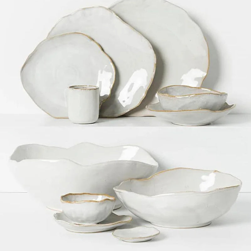 Dinner Plate Set - Rice, Soup, Noodle & Sushi Bowls with Sauce Dishes and Wester image 0