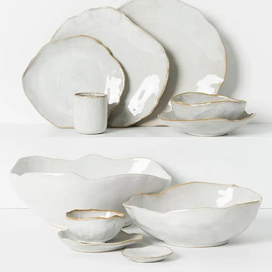 Dinner Plate Set - Rice, Soup, Noodle & Sushi Bowls with Sauce Dishes and Wester image 0