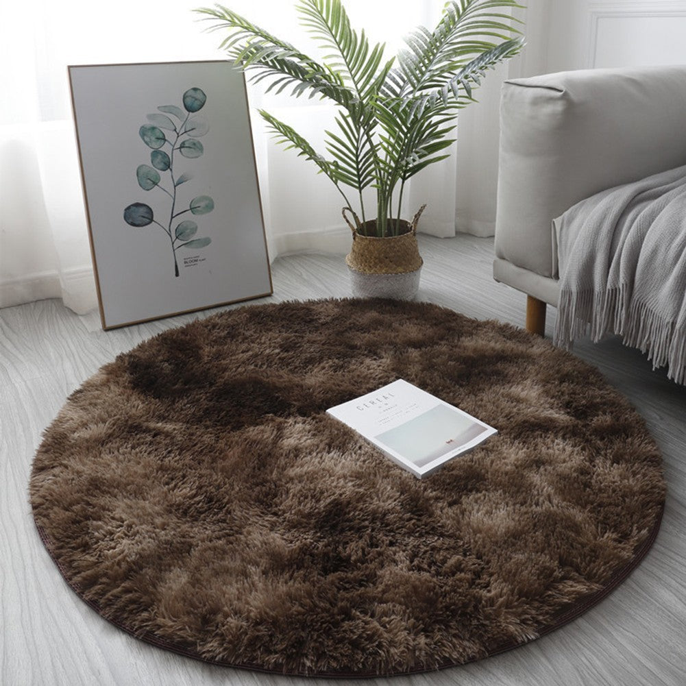 1pc 40cm/60cm Plush Round Rug Mat Fluff Carpet For Living Room Soft Home-Decor B image 9