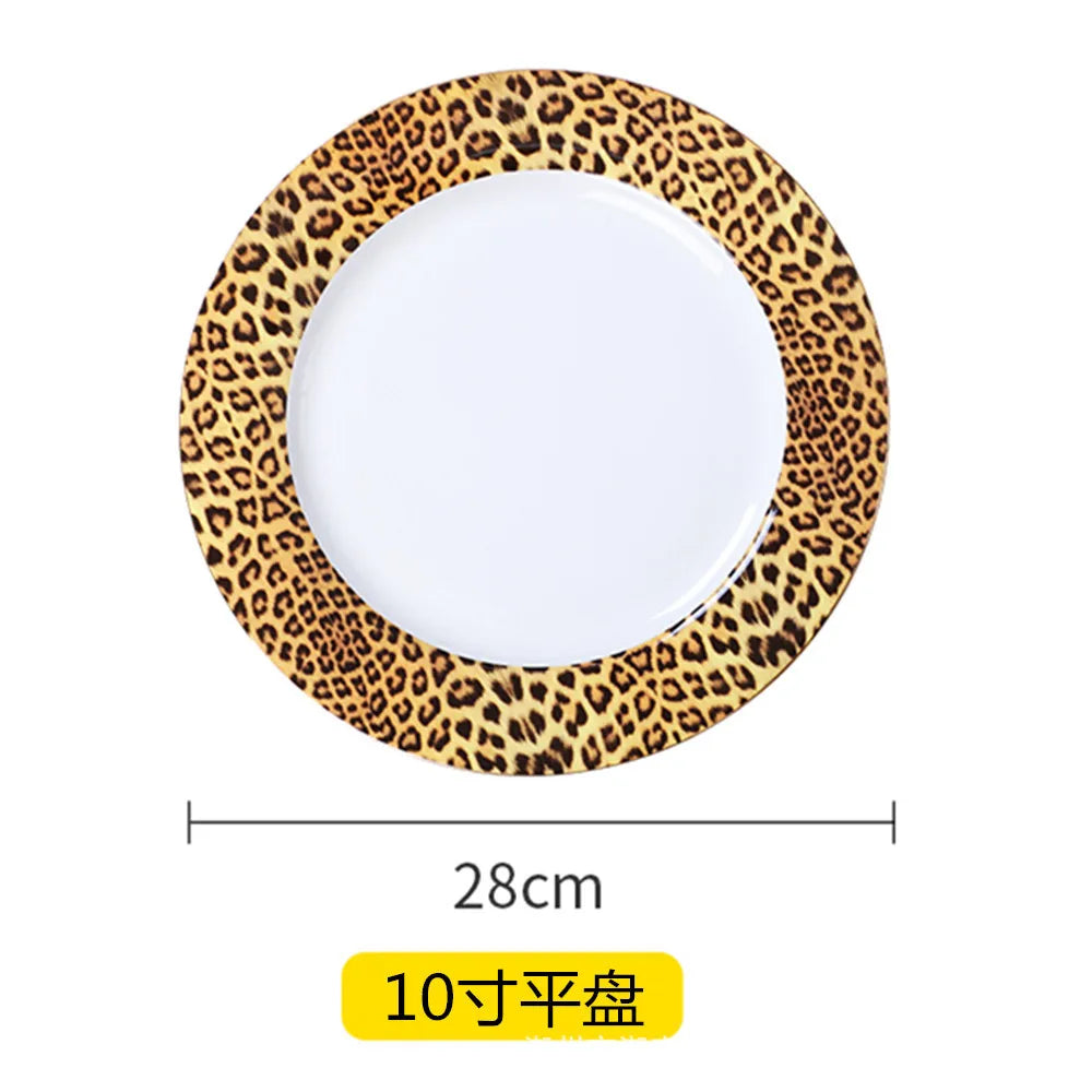 Leopard Pattern Bone China Coffee Tea Cup Hotel Clubhouse Restaurant Tableware C image 8
