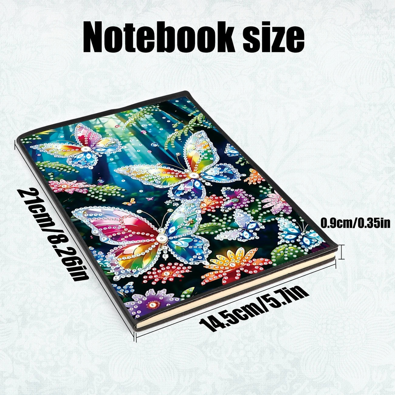 Butterfly Diamond Art Painting Notebook Journal Diamond Jewel Art COMPLETED image 2