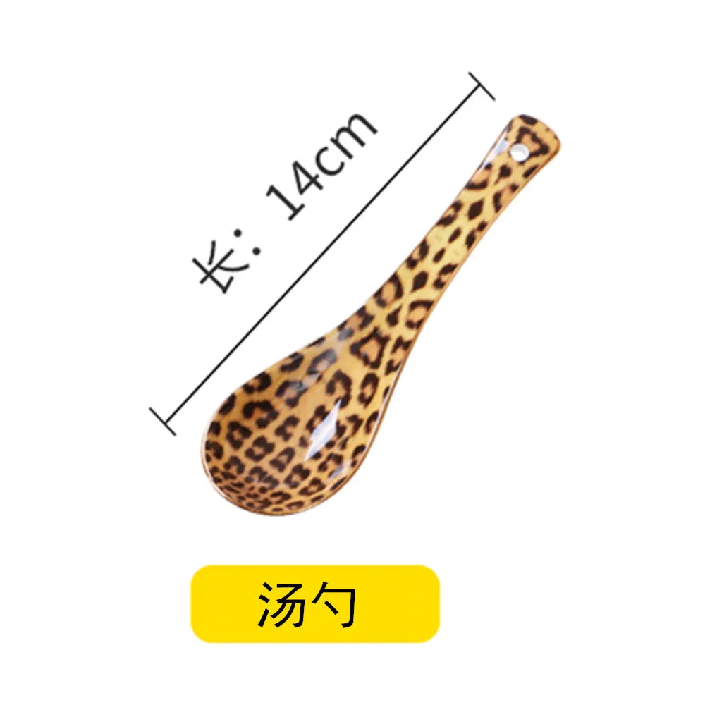 Leopard Pattern Bone China Coffee Tea Cup Hotel Clubhouse Restaurant Tableware C image 14