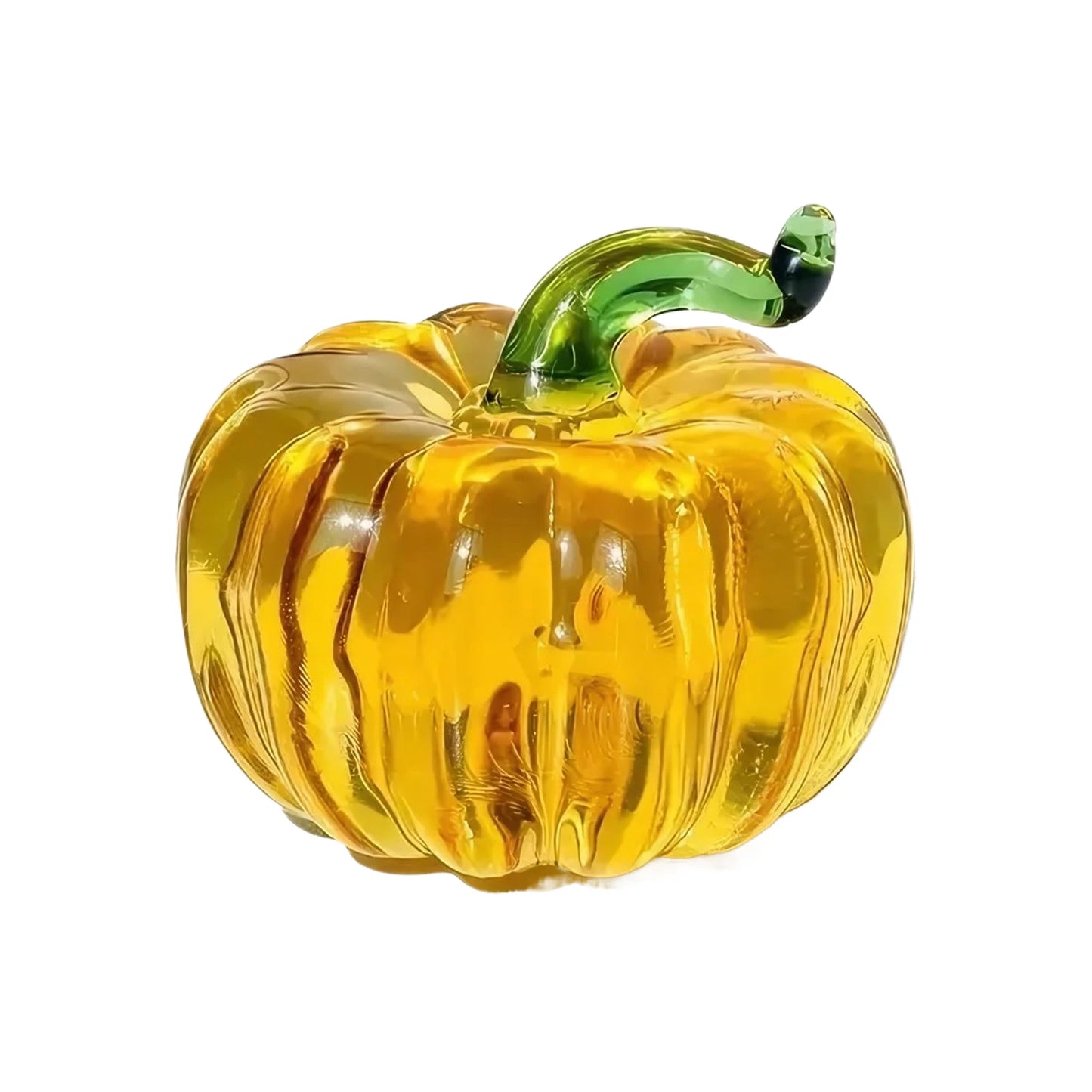Crystal Glass Pumpkin Decor Figurine Halloween Pumpkin  Thanksgiving Table Decoration Glass Crafts Souvenir Home Decor