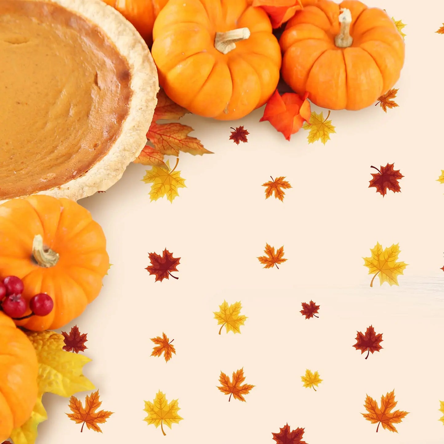 Thanksgiving Tablecloth Fall Autumn Rectangle Pumpkin Maple Leaf Table Cover for Happy Thanksgiving Day Party Supplies Favors