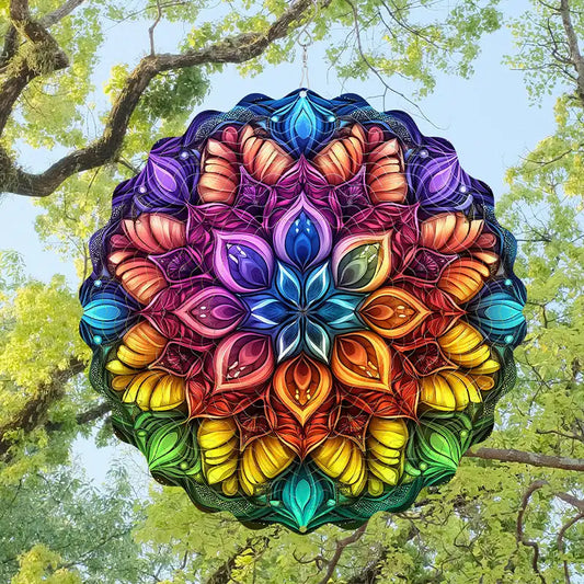 Hanging Wind Spinner for Indoor & Outdoor,3D Color wind spinner Catcher Wind Chimes Parts Outdoor Garden Yard Hanging Decor