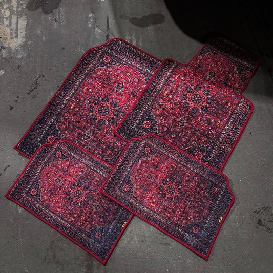 Set of Bohemian Style Floor Mat Universal Size Car Foot Mat American Retro Rugs  image 0