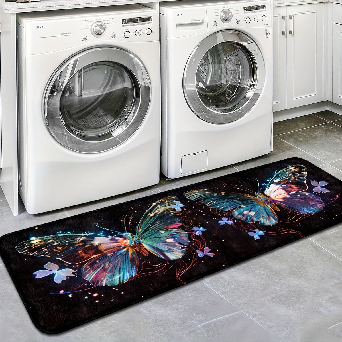 Vintage American Laundry Room Rug Super Absorbent Thickened Anti Dirt Easy Clean image 7