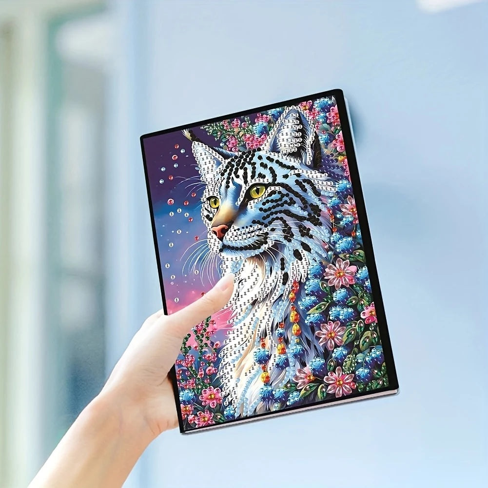 Tiger Notebook, Journal, Sketchbook Diamond Jewel Art COMPLETED image 2