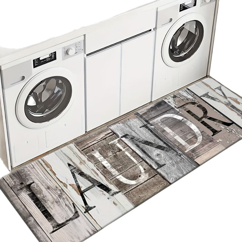 Vintage American Laundry Room Rug Super Absorbent Thickened Anti Dirt Easy Clean image 4