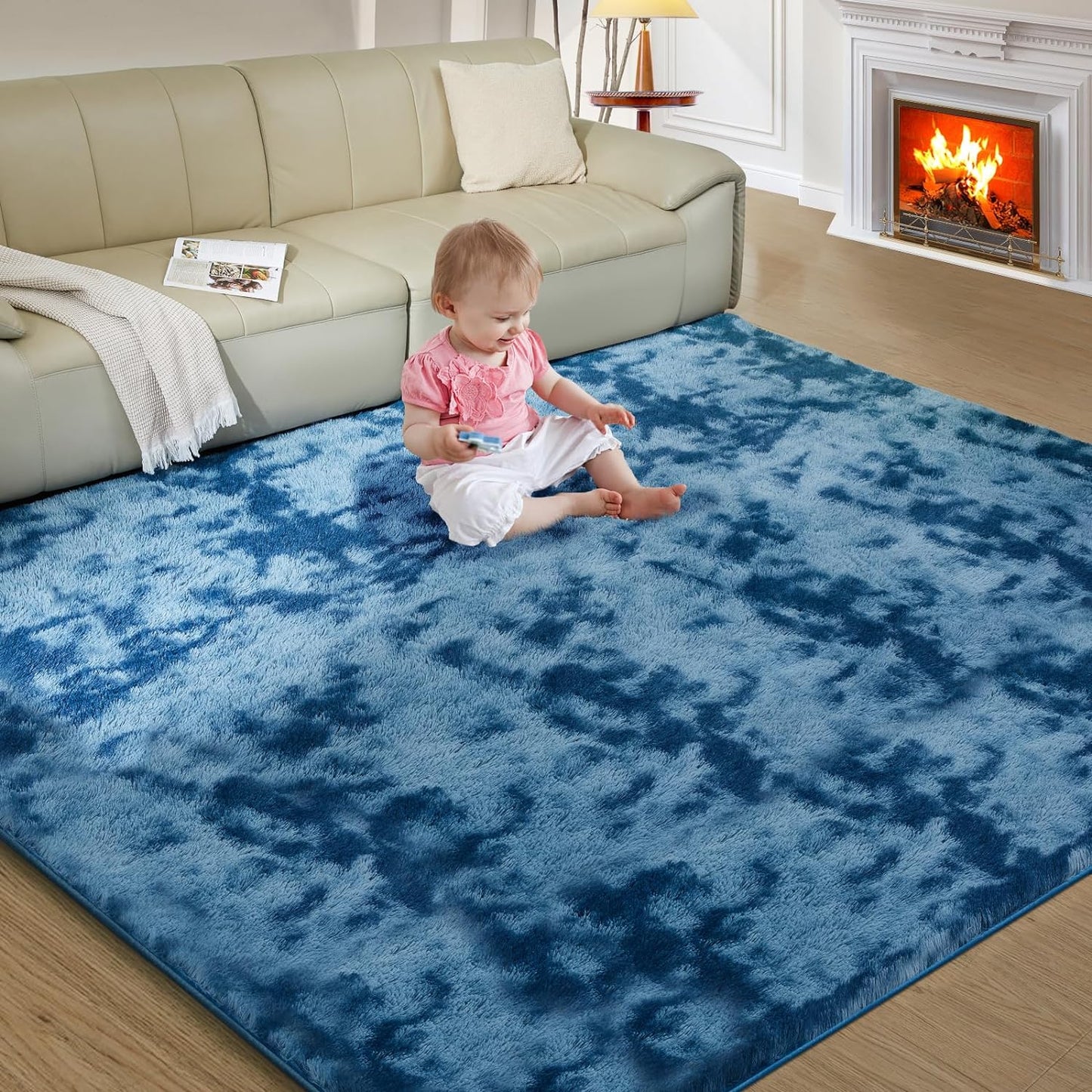 Silk Wool Rug Bedroom Living Room Carpet Children Shag Furry Area Carpet Prayer  image 8