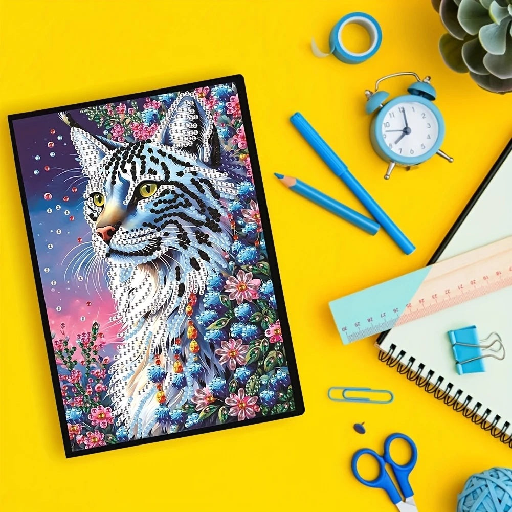 Tiger Notebook, Journal, Sketchbook Diamond Jewel Art COMPLETED image 3
