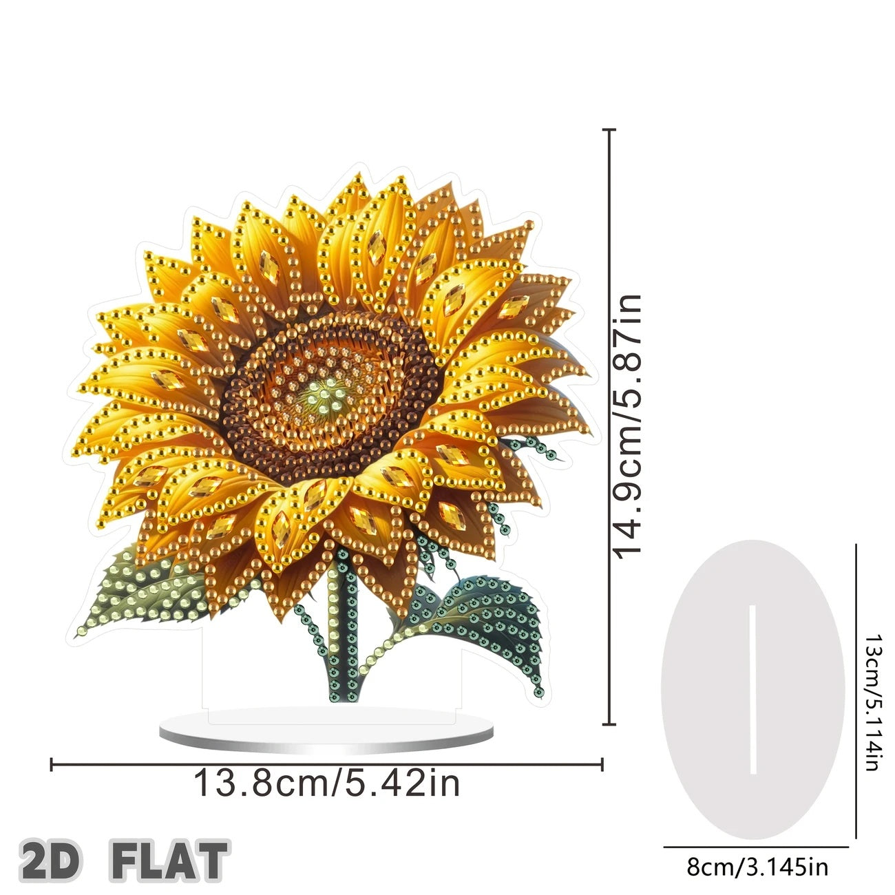 Sunflower Diamond Painting Jewel Art On Stand, Home & Bedroom COMPLETED image 3