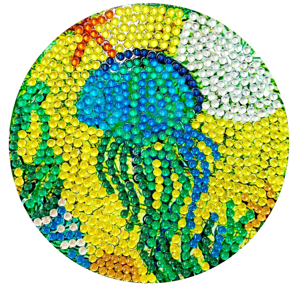 8 Pcs Ocean Diamond Art Coasters, Sea Diamond Jewel with Holder COMPLETED image 3