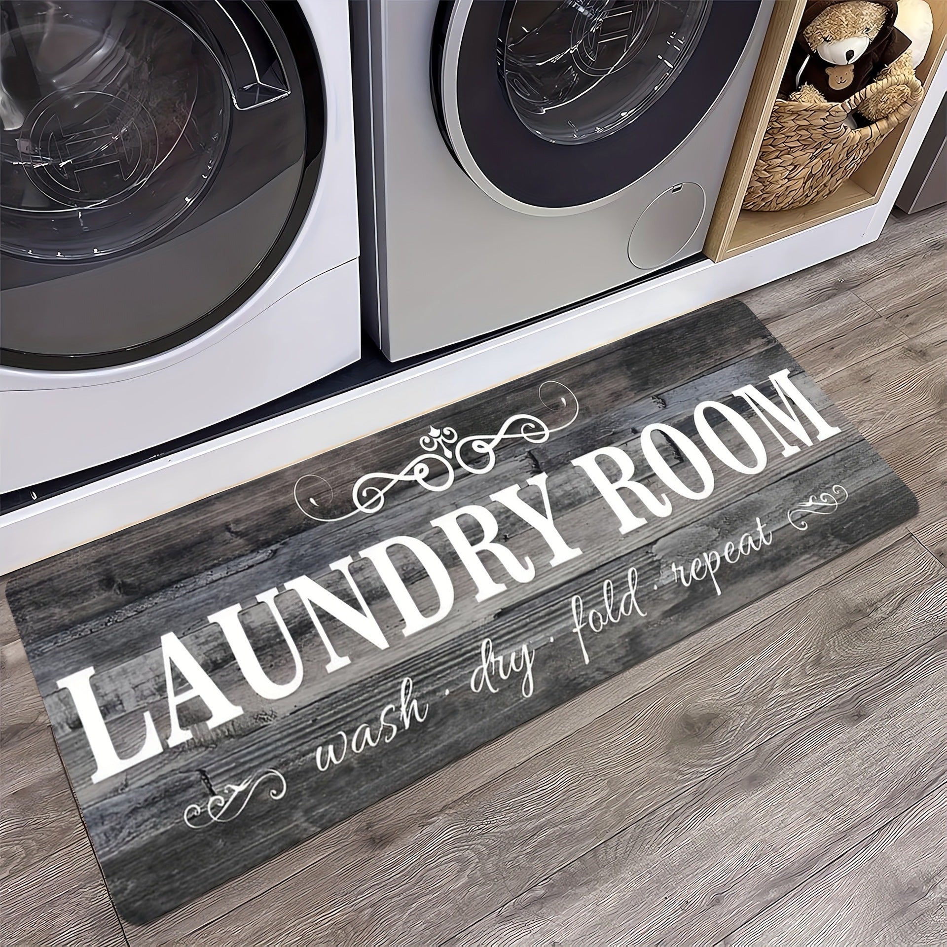 Vintage American Laundry Room Rug Super Absorbent Thickened Anti Dirt Easy Clean image 6