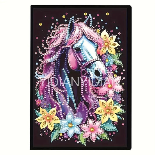 Horse Notebook, Journal, Sketchbook Diamond Jewel Art COMPLETED image 0