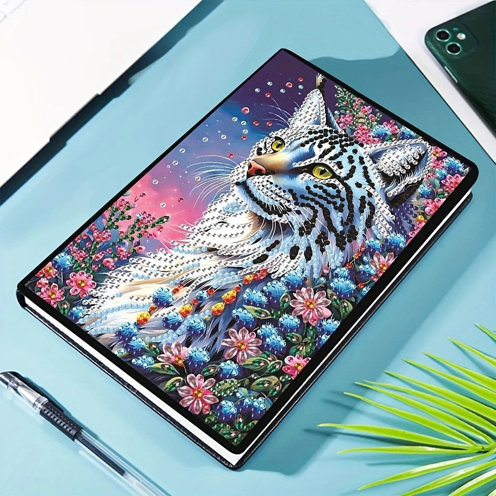 Tiger Notebook, Journal, Sketchbook Diamond Jewel Art COMPLETED image 4