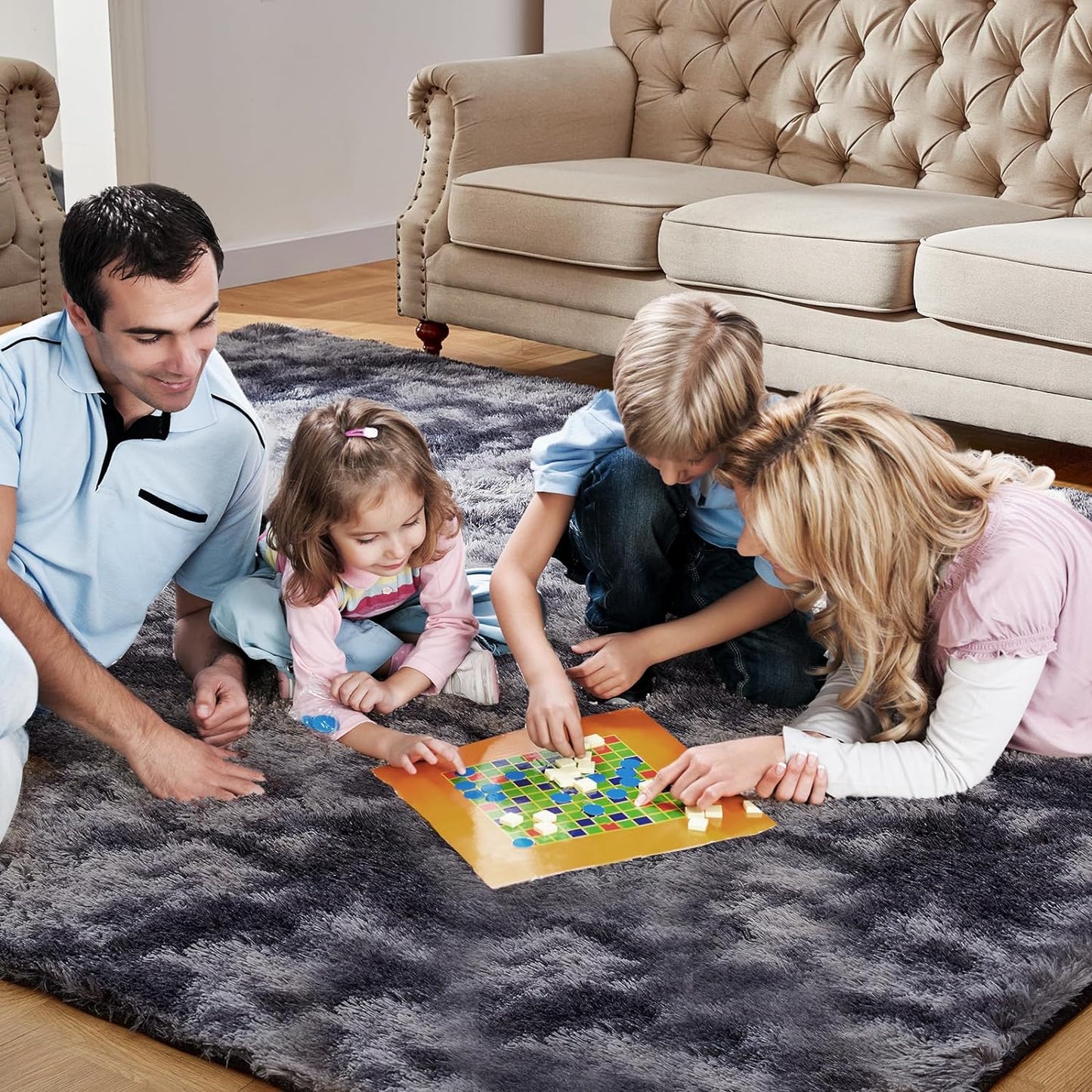 Silk Wool Rug Bedroom Living Room Carpet Children Shag Furry Area Carpet Prayer  image 5