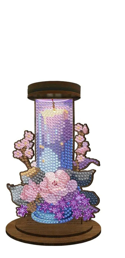 Double-Sided Craft with Vibrant Flower & Candle Diamond Jewel Art COMPLETED SEAL image 0