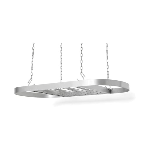 Heavy Duty Carbon Steel Ceiling Mount Kitchen Pot Rack with 16 Hanging Hooks image 2